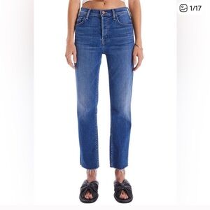 Mother denim tomcat ankle fray size 24